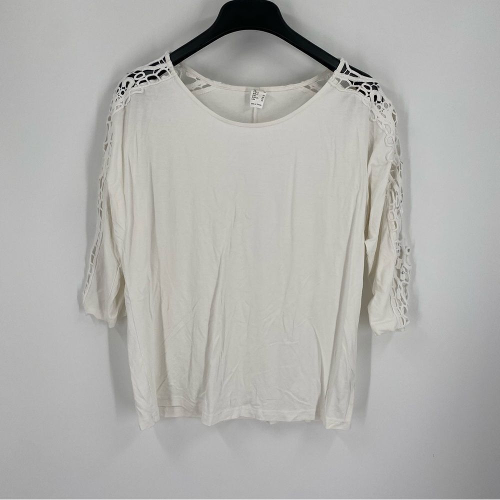 Crean Boxy Blouse with Lace Detailing size 10